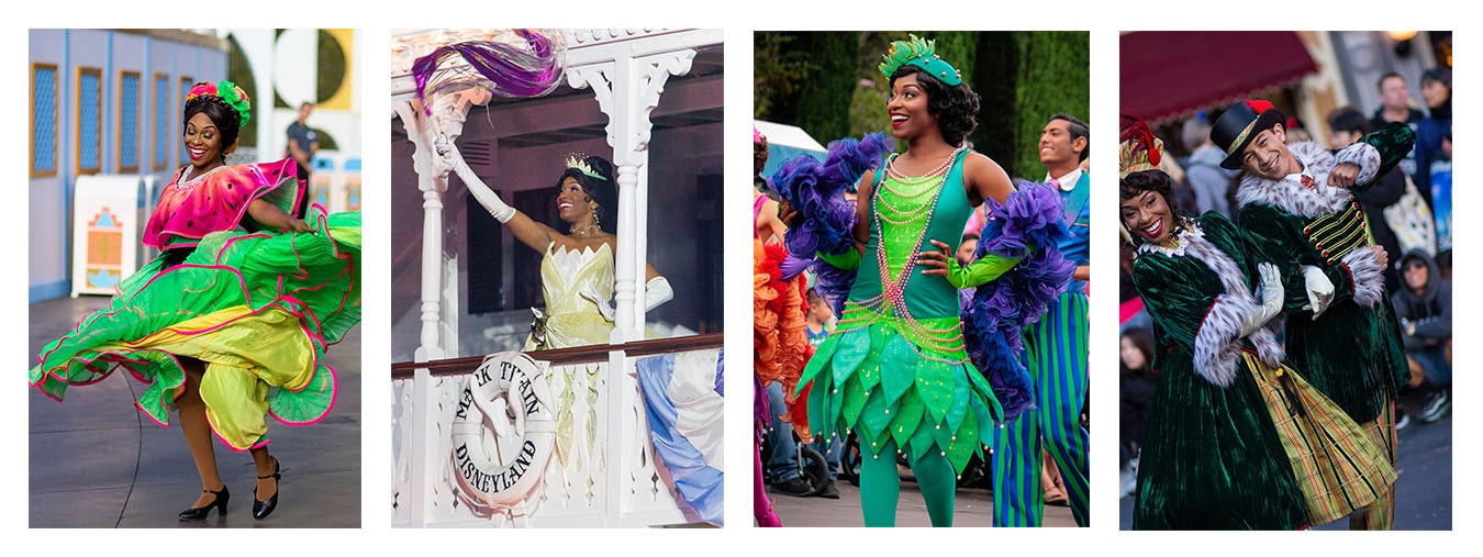Kimberlee Benton in different colorful dresses