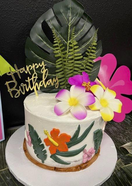 Cake with flowers